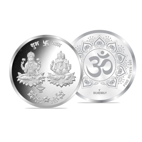 10gm Laxmi Ganesh silver coin